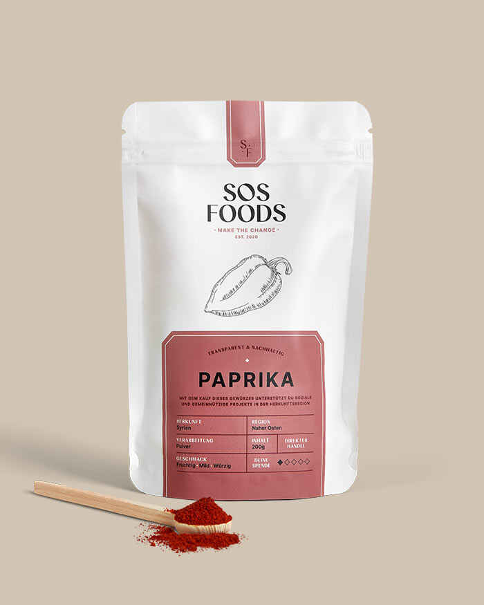 SOS Foods: Pack shot, Paprika