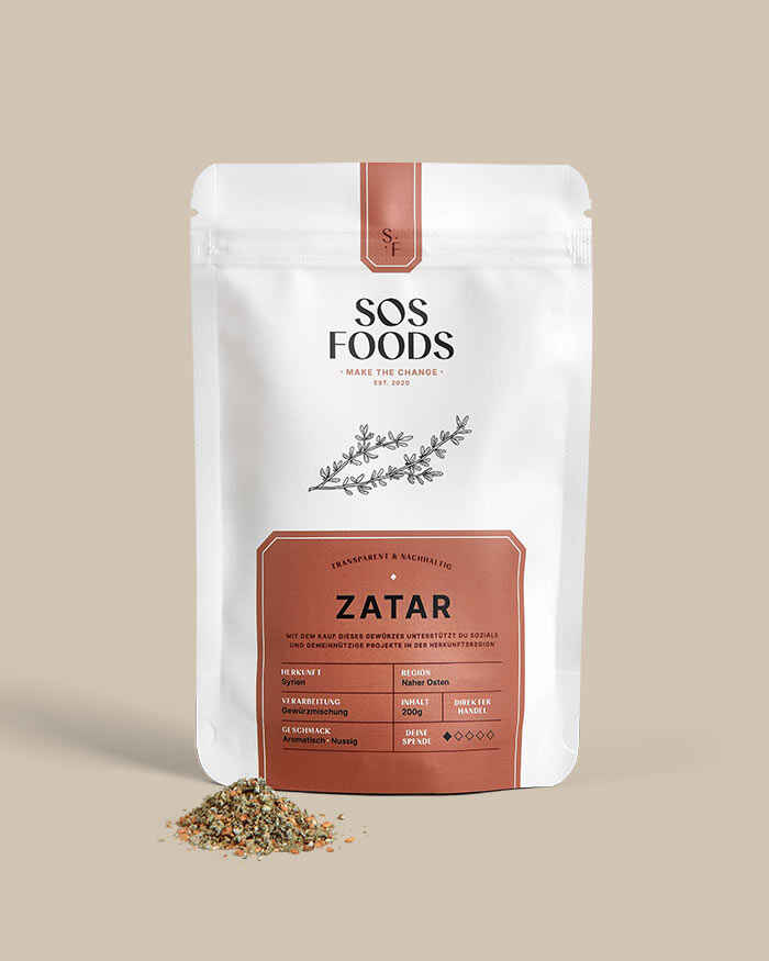 SOS Foods: Pack shot, Zatar